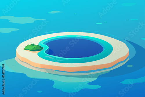 tropical island in the sea