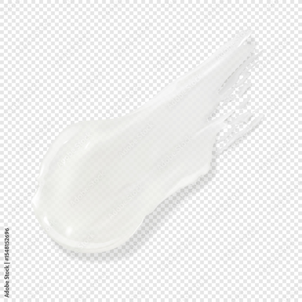 Fotografia Clear transparent gel smear isolated realistic vector illustration