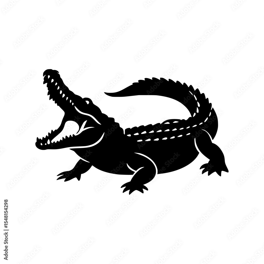 Naklejka premium Crocodile vector art