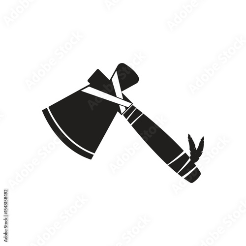 Tomahawk Axe Icon Vector Design.