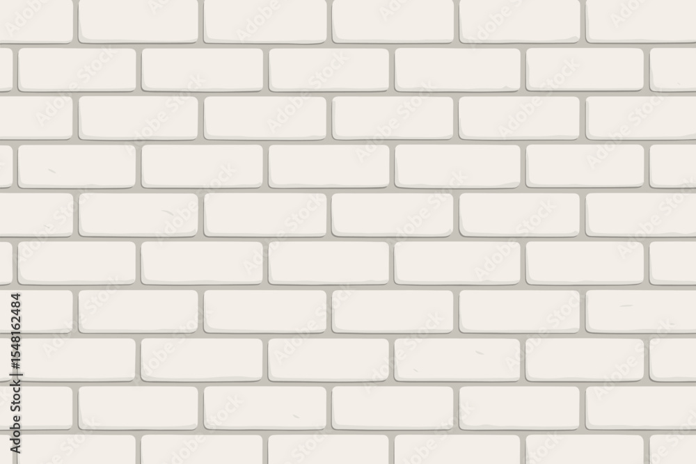 Seamless White Brick Wall Vector Texture. Modern Minimalist Subway Tile Pattern for Interior Design, Backdrops, Digital Wallpaper, Architectural Surface, Clean Background. Cartoon Illustration Seamless White Brick Wall Vector Texture. Modern Minimalist Subway Tile Pattern for Interior Design, Backdrops, Digital Wallpaper, Architectural Surface, Clean Background. Cartoon Illustration