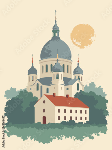 Zwickau, Germany - Dome of St Mary, August Horch Museum, Robert Schumann House in church gray, museum steel, composer cream, and Saxon green