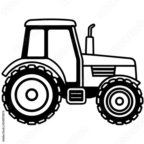 tractor isolated on white