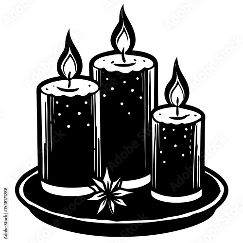 christmas candle set