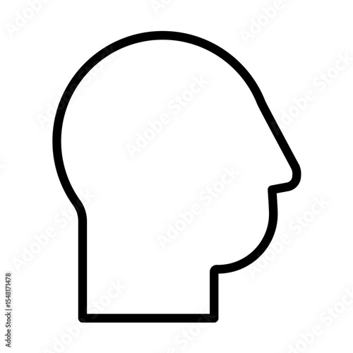 human head – simple vector icon