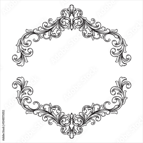 Elegant Ornate Frame with Scrollwork and Floral Elements