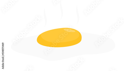 Omelette yolk illustration