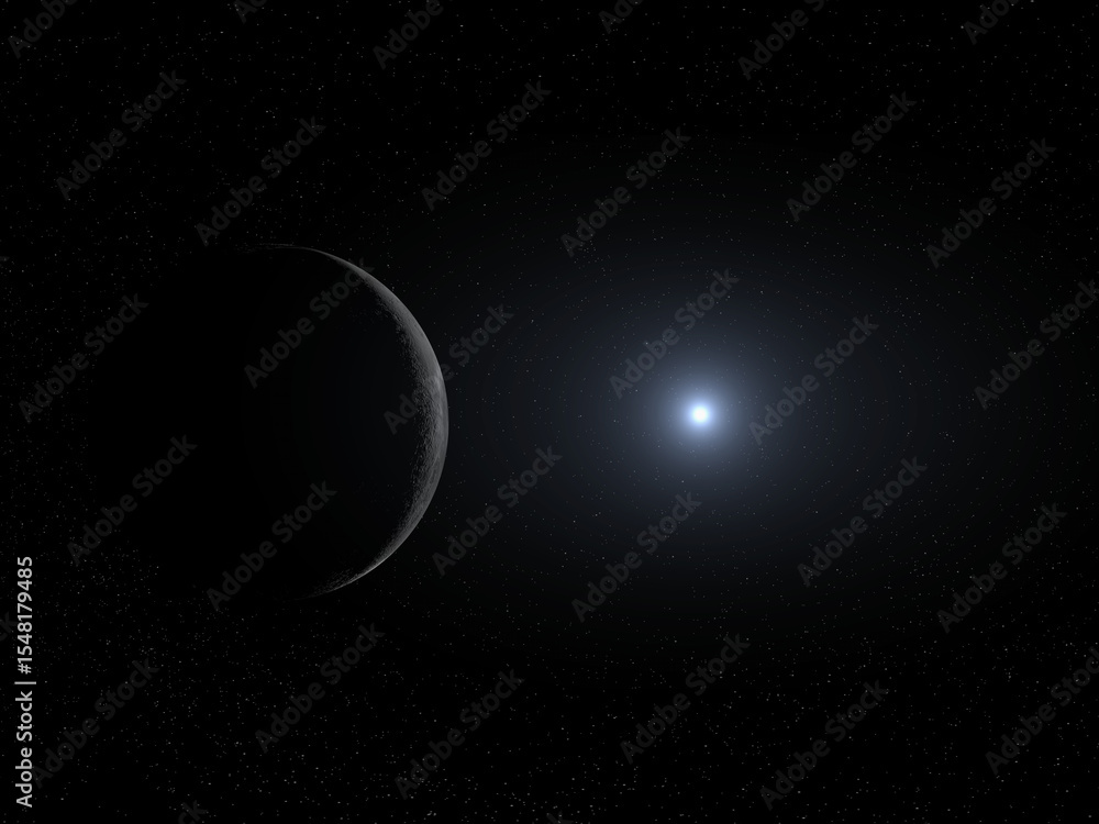 Fototapeta premium planet x , planet nine , ninth planet of the solar system 3d rendering illustration