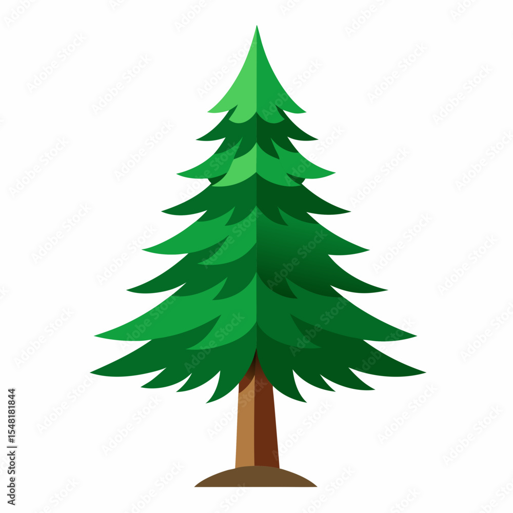 Obraz premium christmas tree isolated on white