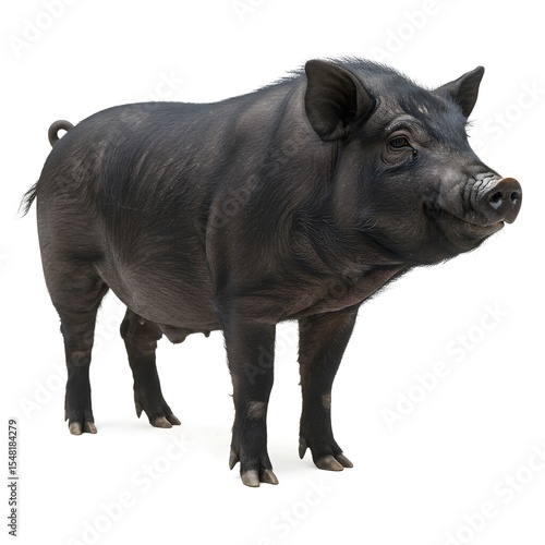 pig in white background