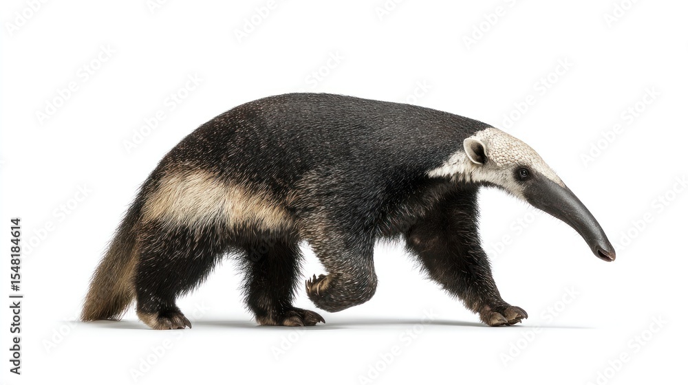 Obraz premium Ant-eater profile against white background