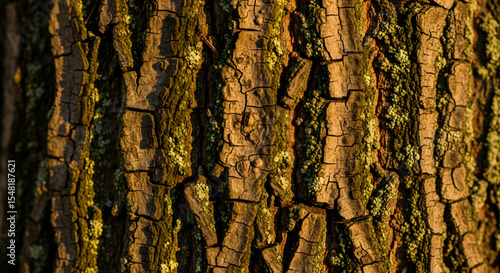 Close Up Of Textured Tree Bark Showing Natural Details And Patterns