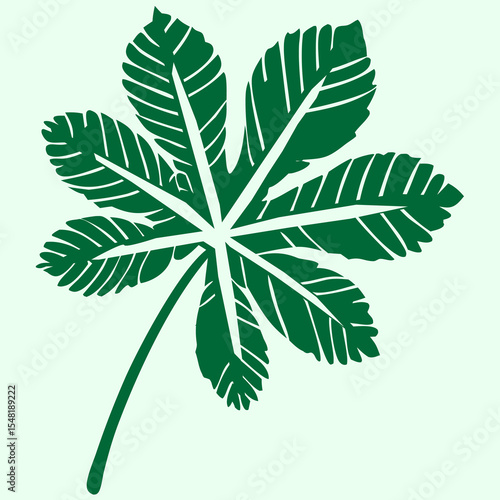 Cannabis leaf vector illustration showing green marijuana plant isolated on white background
