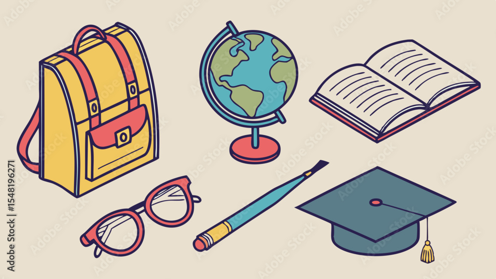 Knowledge Tools: A meticulously crafted image featuring essential educational items, artfully arranged to evoke curiosity, knowledge, and exploration. Knowledge Tools: A meticulously crafted image featuring essential educational items, artfully arranged to evoke curiosity, knowledge, and exploration.