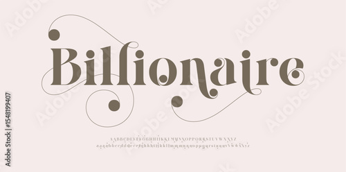 Elegant modern stylish calligraphy letter logo design. Classic Lettering Minimal Fashion Designs. Typography modern serif fonts regular decorative vintage concept. vector illustration
