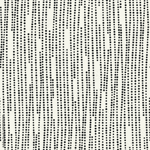 Vector seamless pattern. Dotted stylish background. Smooth dotted waves. Stylised Australian Aboriginal Art. Modern surface design. Monochrome dotted swatch.