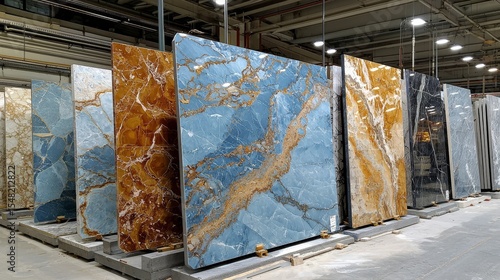 Stunning Blue and Gold Onyx Slabs Warehouse Stock, Marble, Stone