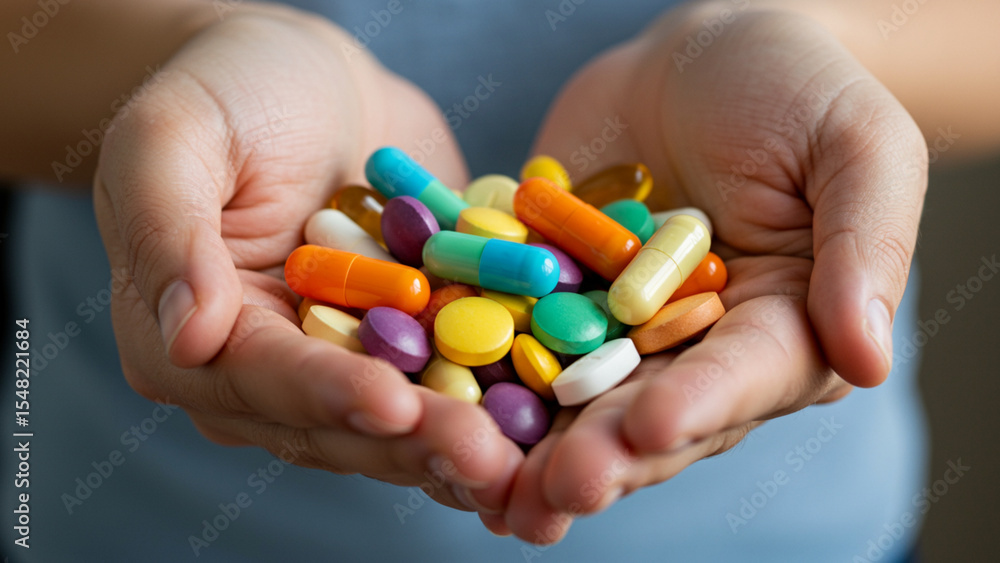 pills in hand pills in hand