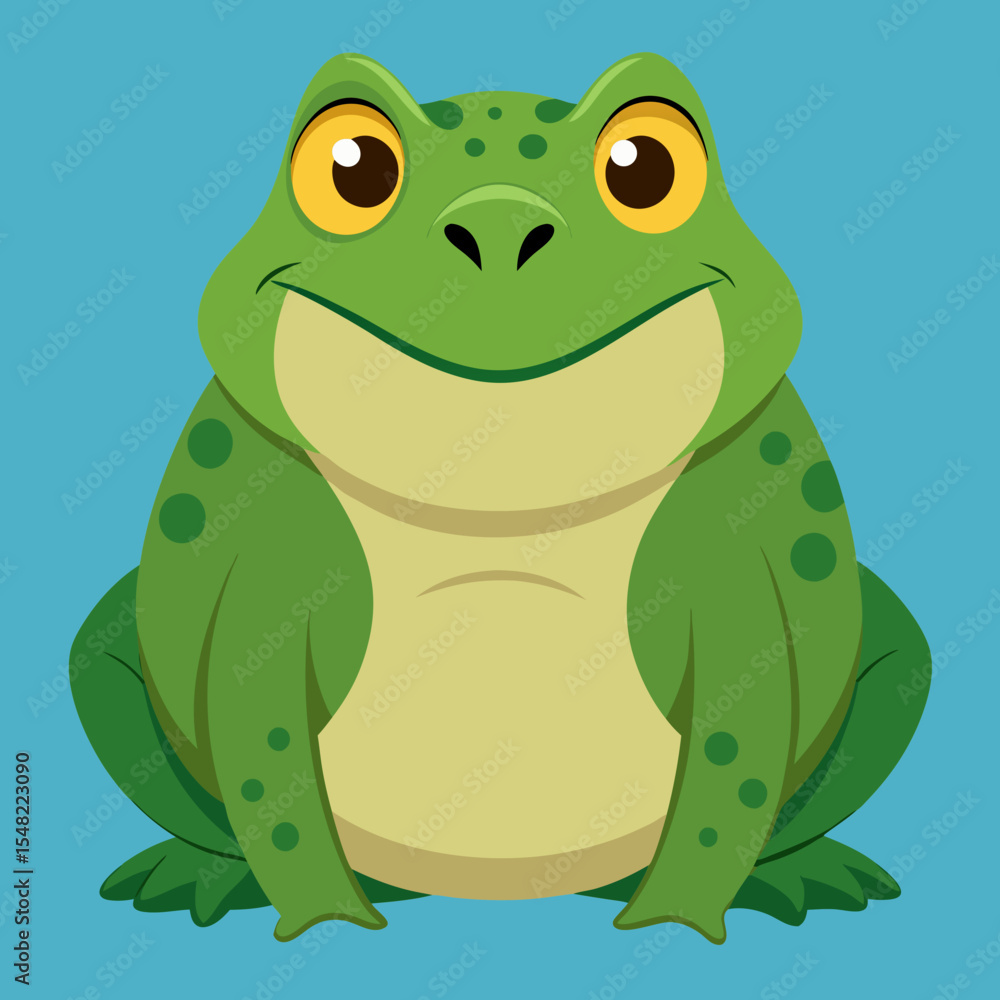 Naklejka premium green frog cartoon