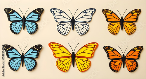 butterfly clipart, abstract butterfly, spring insect, decorative butterfly, winged insect, butterfly logo, flat butterfly icon, cartoon butterfly, butterfly isolated, detailed butterfly, floral butter