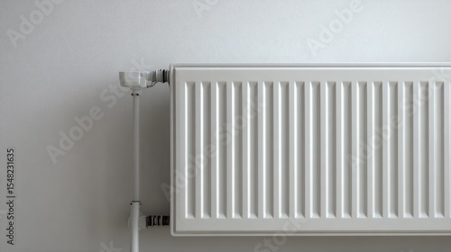 Wallpaper Mural Detailed view of a modern heating radiator mounted on a white wall Torontodigital.ca