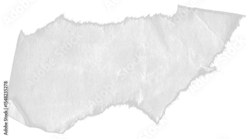 Hoja de papel rota. Hoja húmeda. White ripped paper torn edges strips isolated on white background. PNG