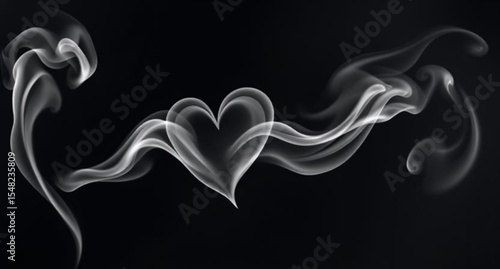romantic smoke, smoke heart, love in smoke, black background love, romantic vector, smoke art, smoke illustration, smoke swirl, heart shape smoke, valentine smoke, ethereal smoke, vapor heart, smoke c