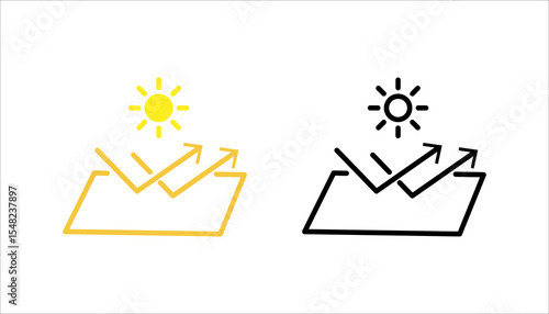 Sun Proof Icon set. Vector Symbol Design Illustration
