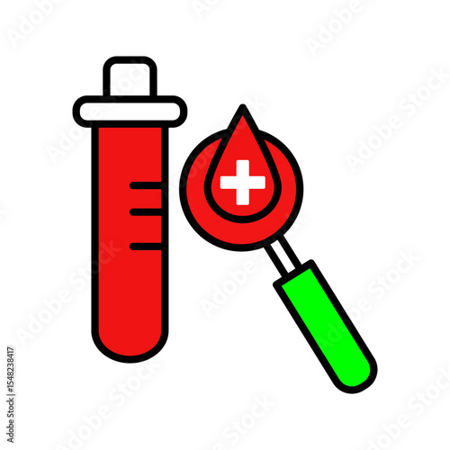 Finger Blood Test Line Icon . Blood Sugar Analysis Linear Pictogram. Research of Level Glucose Outline Icon set. Tests of Glycemia in Diabetes. Editable Stroke. Isolated Vector Illustration.	