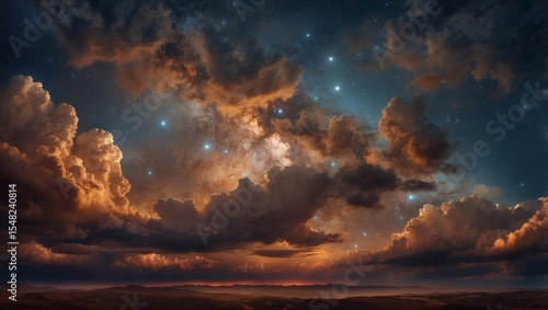Caramel Sky Glows With Celestial Drama