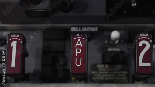 Commercial airplane engines and Auxiliary Power Unit fire handles illuminating while being tested.