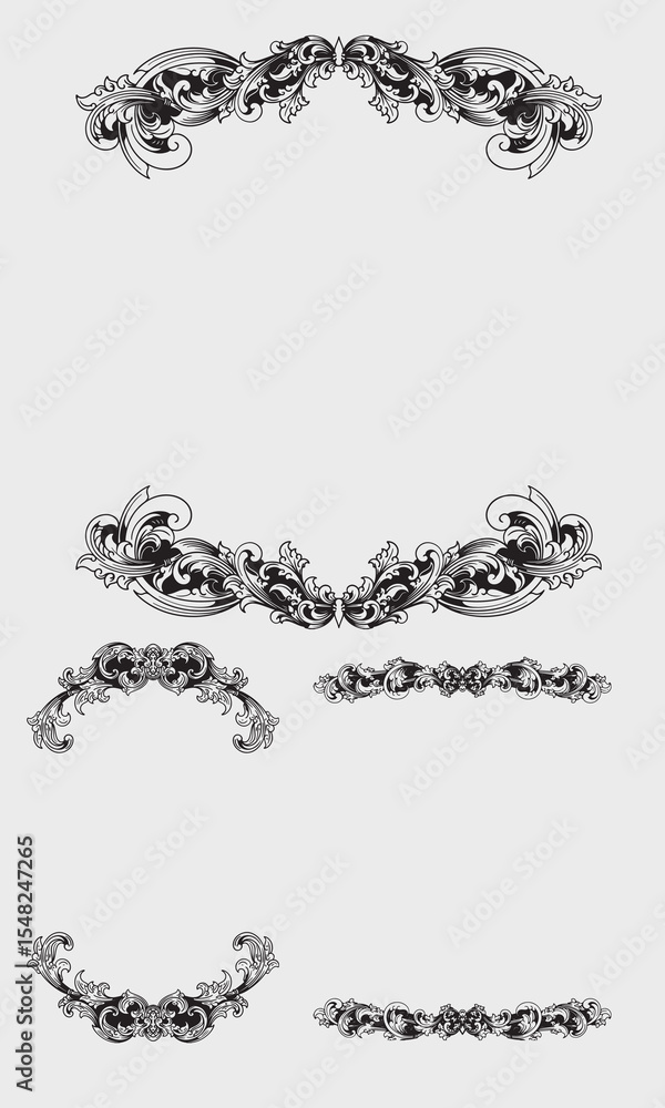 Obraz premium set of decorative elements for design