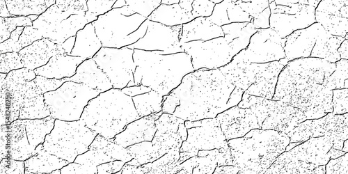 "Dry cracked earth texture in black and white. Perfect for backgrounds, drought concepts, climate change visuals, grunge designs, and abstract natural patterns. High-contrast surface detail"