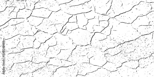 "Dry cracked earth texture in high contrast black and white. Natural surface pattern ideal for backgrounds, drought concepts, environmental themes, and abstract or grunge design projects"