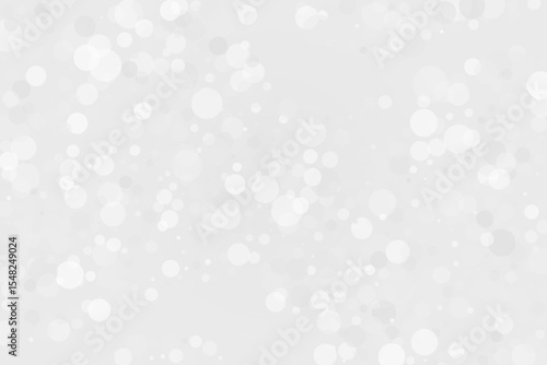 Clear, light bokeh background. Scalable vector illustration. Pattern with circles of different scale and transparency with overlap. White, grey background for banners, web pages, ads, Wallpapers