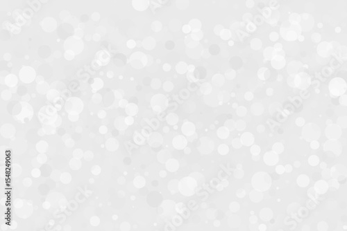 Clear, light bokeh background. Scalable vector illustration. Pattern with circles of different scale and transparency with overlap. White, grey background for banners, web pages, ads, Wallpapers