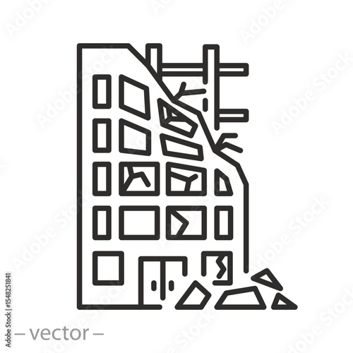 destroyed building icon