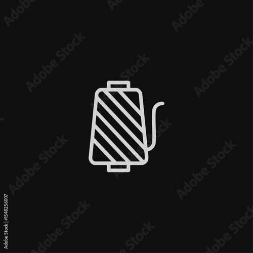 Yarn Thread icon logo flat vector design