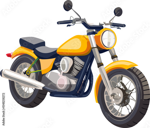 motor motorcyle isolated on white