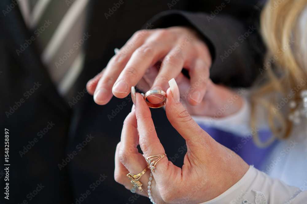 Fototapeta premium Woman Holding a Round Brown Button