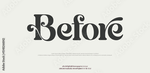 modern Before creative urban sport fashion futuristic font and with numbers. vector illustration