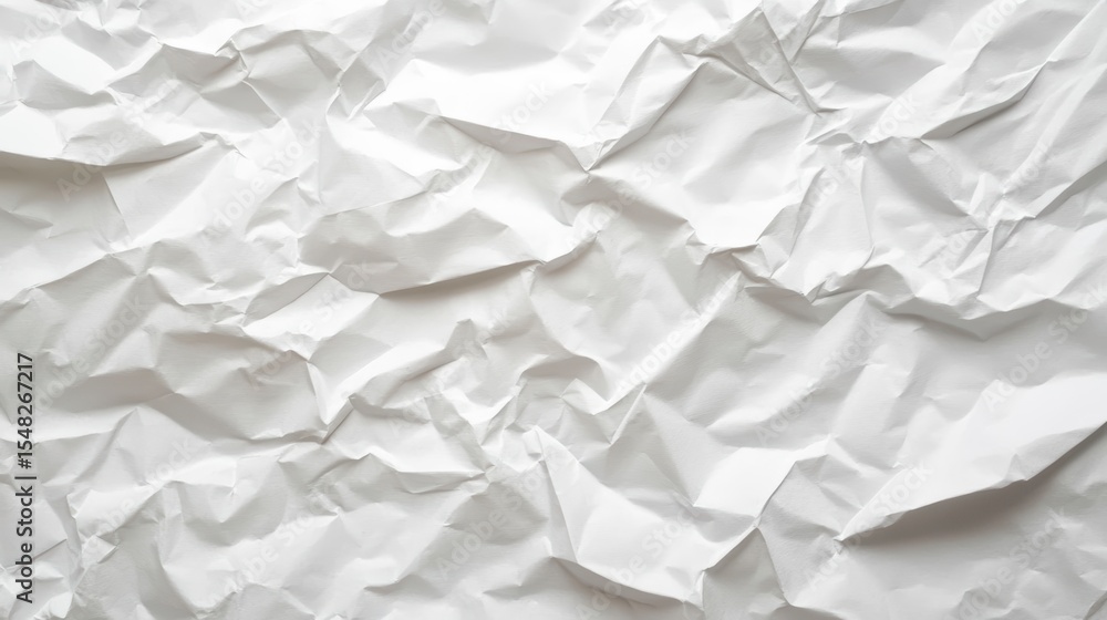 Obraz premium Crumpled white paper texture background