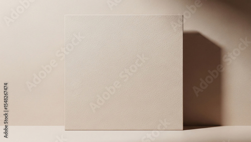 Empty cardboard box on a white surface