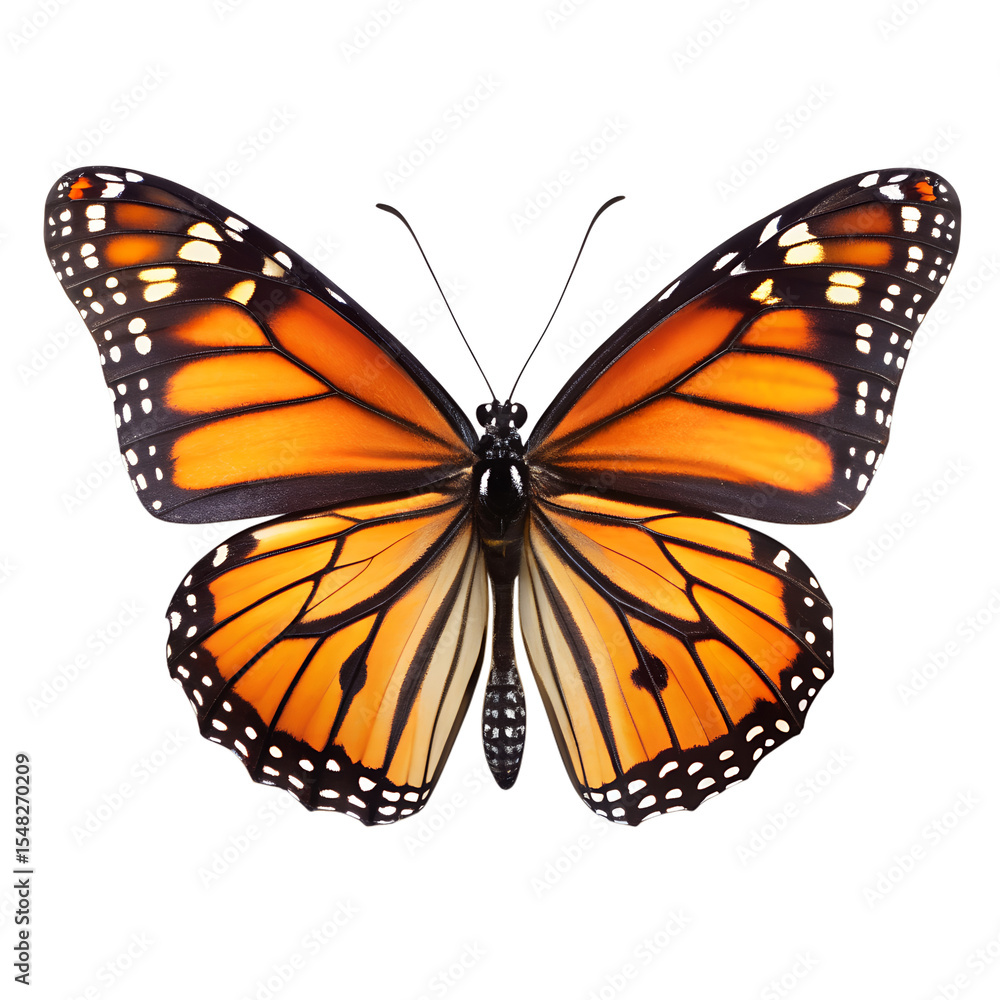 Fototapeta premium Monarch Butterfly Vibrant Wings, Nature's Beauty