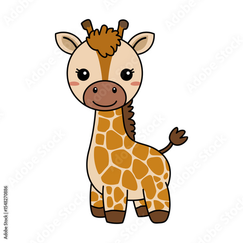 girafa desenho infantil minimalista