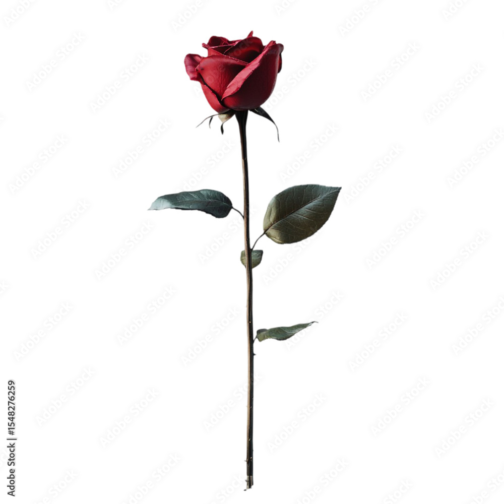 Fototapeta premium A single red rose stands tall amidst a vibrant glitch art background a symbol of resilience and beauty