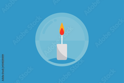 burning candle vector illustration