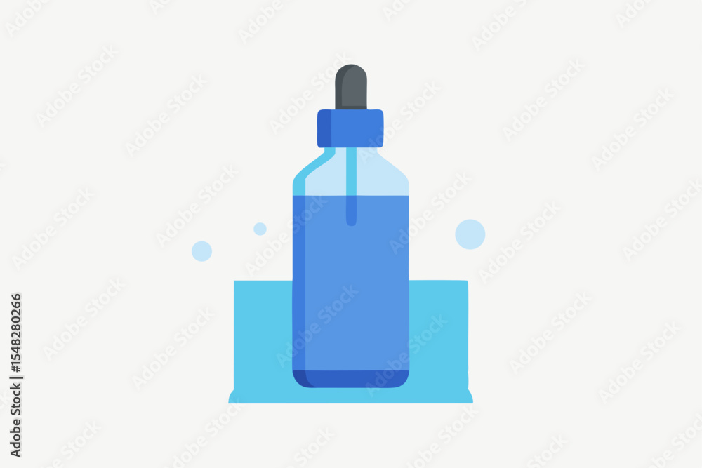 Obraz premium blue bottle with label