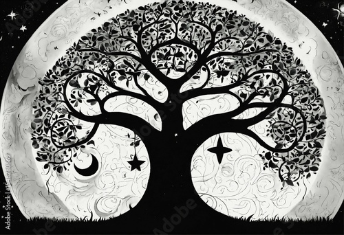 vector line art illustration graphic designing