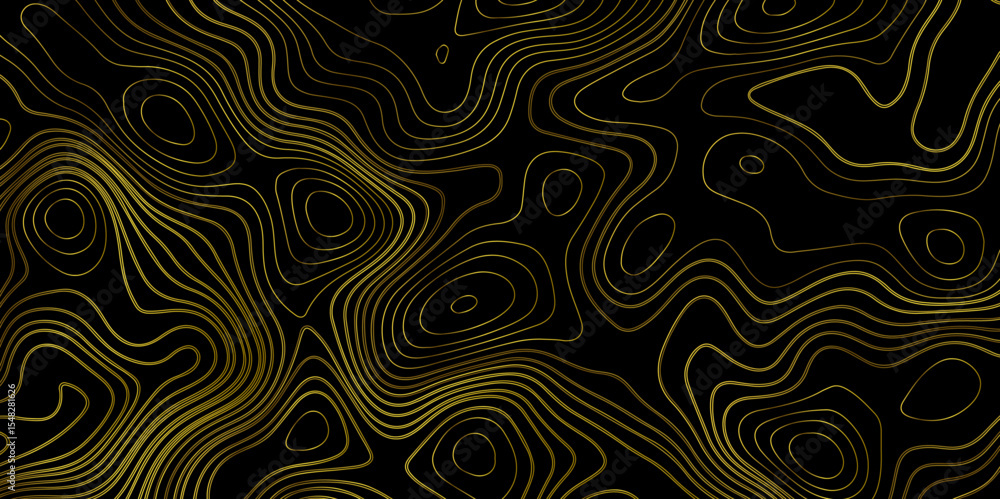 Obraz premium Gradient color topology and topography vector design abstract background contour map texture for print works . black curve line background with wave shape vector illustration. 